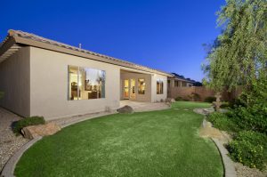 Backyard with Fountain